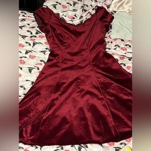 Red Velvet Dress Canda brand Vintage Size Large